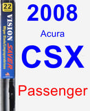 Passenger Wiper Blade for 2008 Acura CSX - Vision Saver