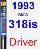 Driver Wiper Blade for 1993 BMW 318is - Vision Saver