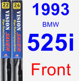 Front Wiper Blade Pack for 1993 BMW 525i - Vision Saver