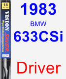 Driver Wiper Blade for 1983 BMW 633CSi - Vision Saver