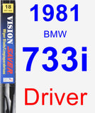 Driver Wiper Blade for 1981 BMW 733i - Vision Saver