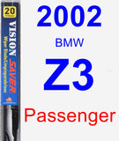 Passenger Wiper Blade for 2002 BMW Z3 - Vision Saver