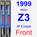 Front Wiper Blade Pack for 1999 BMW Z3 - Vision Saver