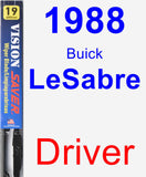 Driver Wiper Blade for 1988 Buick LeSabre - Vision Saver