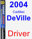 Driver Wiper Blade for 2004 Cadillac DeVille - Vision Saver