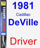 Driver Wiper Blade for 1981 Cadillac DeVille - Vision Saver