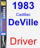 Driver Wiper Blade for 1983 Cadillac DeVille - Vision Saver