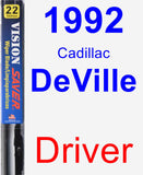 Driver Wiper Blade for 1992 Cadillac DeVille - Vision Saver