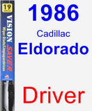 Driver Wiper Blade for 1986 Cadillac Eldorado - Vision Saver