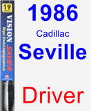 Driver Wiper Blade for 1986 Cadillac Seville - Vision Saver