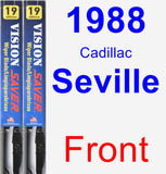 Front Wiper Blade Pack for 1988 Cadillac Seville - Vision Saver