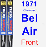 Front Wiper Blade Pack for 1971 Chevrolet Bel Air - Vision Saver