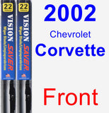 Front Wiper Blade Pack for 2002 Chevrolet Corvette - Vision Saver