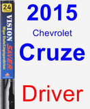 Driver Wiper Blade for 2015 Chevrolet Cruze - Vision Saver