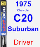 Driver Wiper Blade for 1975 Chevrolet C20 Suburban - Vision Saver