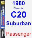 Passenger Wiper Blade for 1980 Chevrolet C20 Suburban - Vision Saver