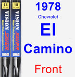 Front Wiper Blade Pack for 1978 Chevrolet El Camino - Vision Saver