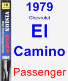 Passenger Wiper Blade for 1979 Chevrolet El Camino - Vision Saver