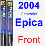 Front Wiper Blade Pack for 2004 Chevrolet Epica - Vision Saver