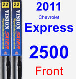 Front Wiper Blade Pack for 2011 Chevrolet Express 2500 - Vision Saver