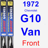 Front Wiper Blade Pack for 1972 Chevrolet G10 Van - Vision Saver