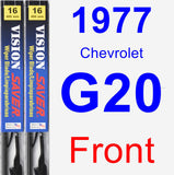 Front Wiper Blade Pack for 1977 Chevrolet G20 - Vision Saver