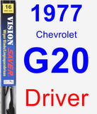 Driver Wiper Blade for 1977 Chevrolet G20 - Vision Saver