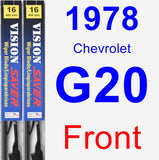 Front Wiper Blade Pack for 1978 Chevrolet G20 - Vision Saver