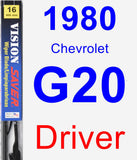 Driver Wiper Blade for 1980 Chevrolet G20 - Vision Saver