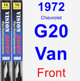 Front Wiper Blade Pack for 1972 Chevrolet G20 Van - Vision Saver