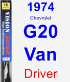 Driver Wiper Blade for 1974 Chevrolet G20 Van - Vision Saver