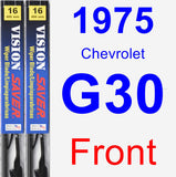 Front Wiper Blade Pack for 1975 Chevrolet G30 - Vision Saver