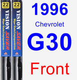 Front Wiper Blade Pack for 1996 Chevrolet G30 - Vision Saver