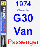 Passenger Wiper Blade for 1974 Chevrolet G30 Van - Vision Saver