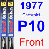 Front Wiper Blade Pack for 1977 Chevrolet P10 - Vision Saver