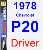 Driver Wiper Blade for 1978 Chevrolet P20 - Vision Saver