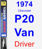 Driver Wiper Blade for 1974 Chevrolet P20 Van - Vision Saver