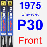 Front Wiper Blade Pack for 1975 Chevrolet P30 - Vision Saver