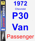 Passenger Wiper Blade for 1972 Chevrolet P30 Van - Vision Saver