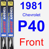 Front Wiper Blade Pack for 1981 Chevrolet P40 - Vision Saver