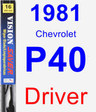 Driver Wiper Blade for 1981 Chevrolet P40 - Vision Saver