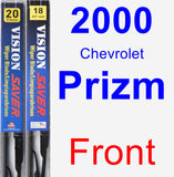 Front Wiper Blade Pack for 2000 Chevrolet Prizm - Vision Saver