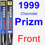 Front Wiper Blade Pack for 1999 Chevrolet Prizm - Vision Saver