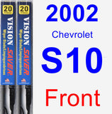 Front Wiper Blade Pack for 2002 Chevrolet S10 - Vision Saver