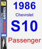 Passenger Wiper Blade for 1986 Chevrolet S10 - Vision Saver