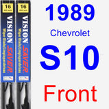 Front Wiper Blade Pack for 1989 Chevrolet S10 - Vision Saver