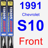 Front Wiper Blade Pack for 1991 Chevrolet S10 - Vision Saver