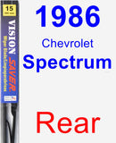 Rear Wiper Blade for 1986 Chevrolet Spectrum - Vision Saver