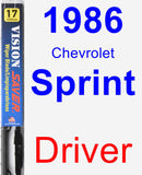 Driver Wiper Blade for 1986 Chevrolet Sprint - Vision Saver