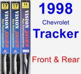 Front & Rear Wiper Blade Pack for 1998 Chevrolet Tracker - Vision Saver